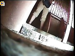 Young and older gals recorded in a shared bathroom Part 3