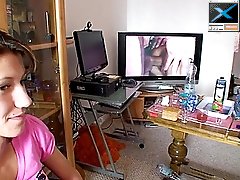 Drunk college party with filthy games and hardcore fuck
